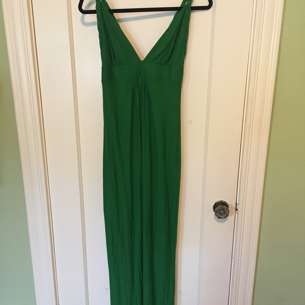 T-bags Braided Emerald Green Maxi Dress